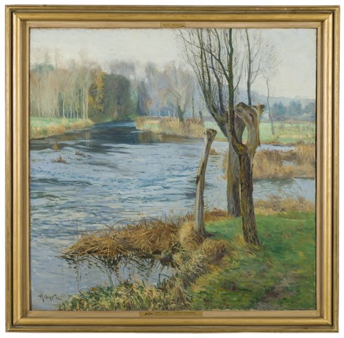 French Landscape with Watercourse, , Gustave Albert