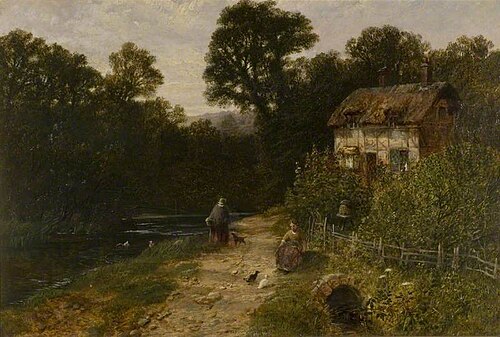 Landscape with Cottage and Figures, 1858, George Vicat Cole