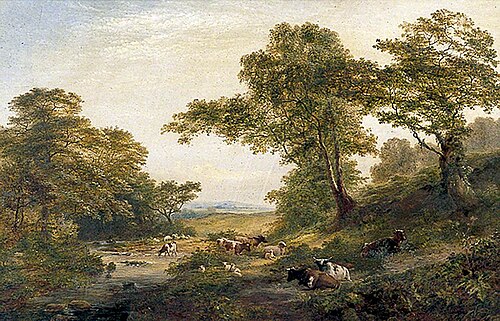 Cattle by a Stream, 1860, George Vicat Cole