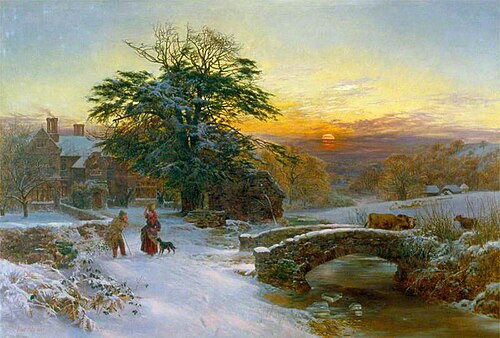 Winter Scene with Cattle and Figures, 1865, George Vicat Cole