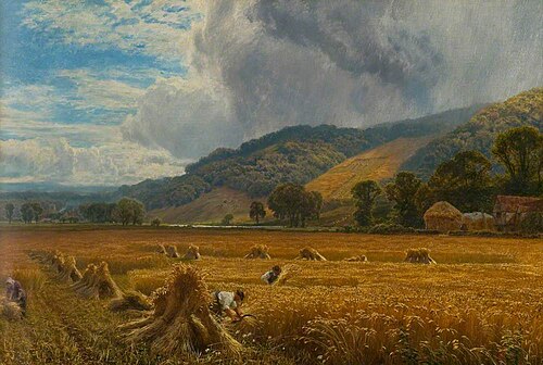 Harvesting in the Thames Valley, 1888, George Vicat Cole