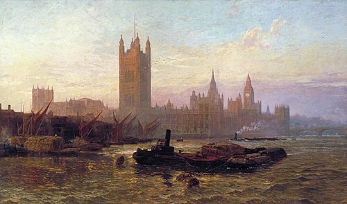 The Palace of Westminster, London, 1892, George Vicat Cole