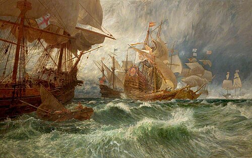 The Summons to Surrender (An Incident in the Spanish Armada), , George Vicat Cole