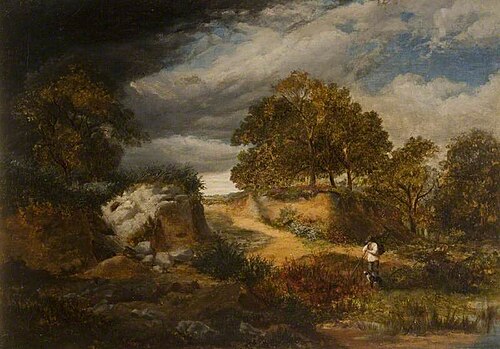 Landscape with Figure and Dog, , George Vicat Cole