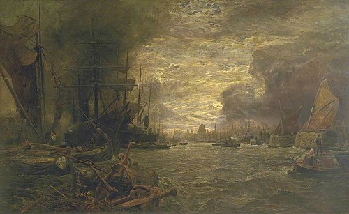 The Pool of London, 1888, George Vicat Cole