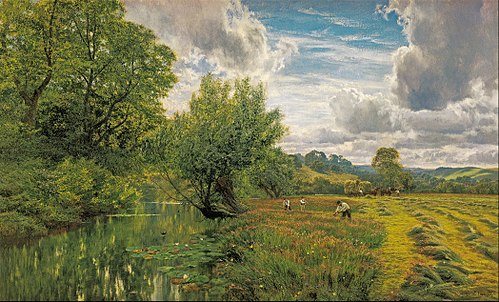 Hayfield, near Days' Lock, Oxon, 1891, George Vicat Cole