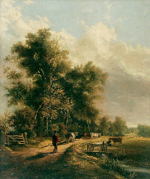 Road Scene with Cattle, , George Vincent