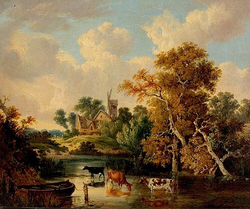 Landscape with Cattle in a Pool, , George Vincent