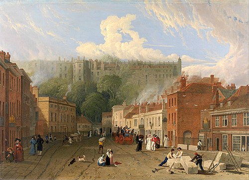 A View of Thames Street, Windsor, 1828, George Vincent