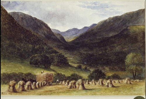 Harvest Time,  North Wales, 1869, George Wallis