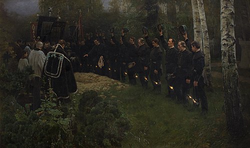Miner's Funeral, 1892, Piotr Stachiewicz