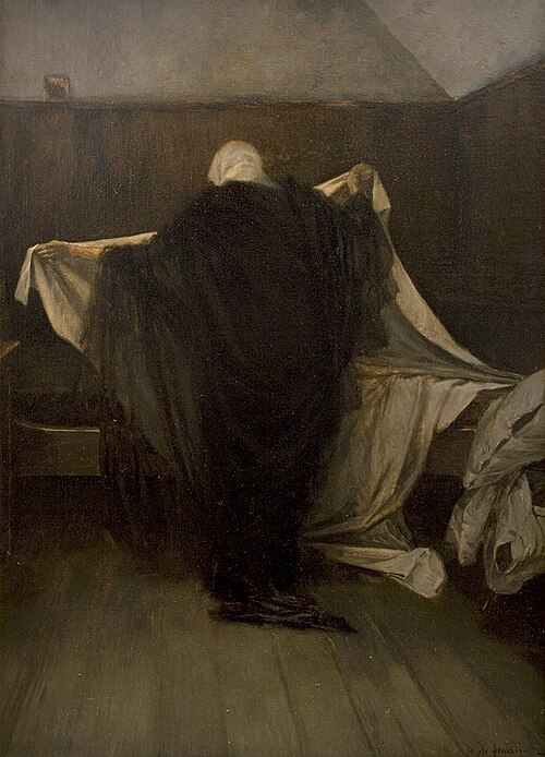 Widma w pracowni – Śmierć, 1883, Piotr Stachiewicz