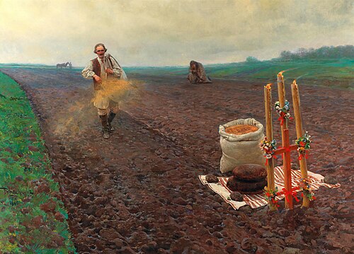 The first sowing, 1896, Piotr Stachiewicz