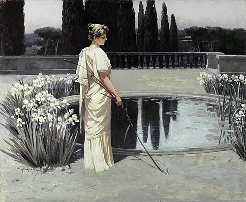 Ligia kreśląca rybę, 1899, Piotr Stachiewicz