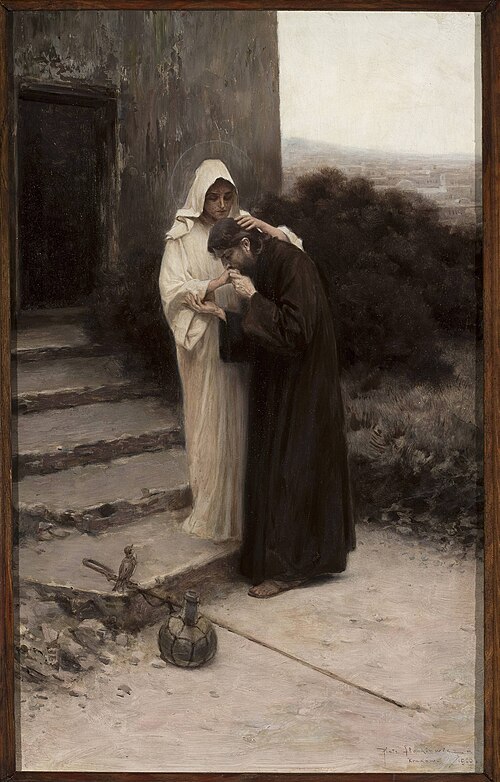 Les adieux du Christ à sa mère, 1900, Piotr Stachiewicz