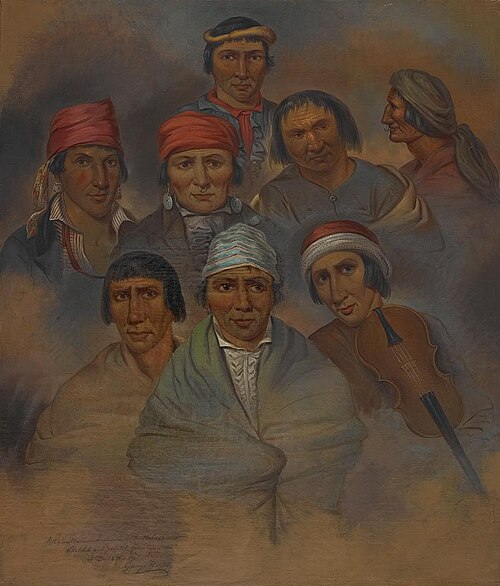 Eight Potawatomi Natives, 1837, George Winter