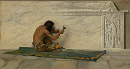 An Aztec Sculptor, 1887, George de Forest Brush