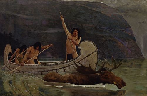 The Moose Chase, 1888, George de Forest Brush