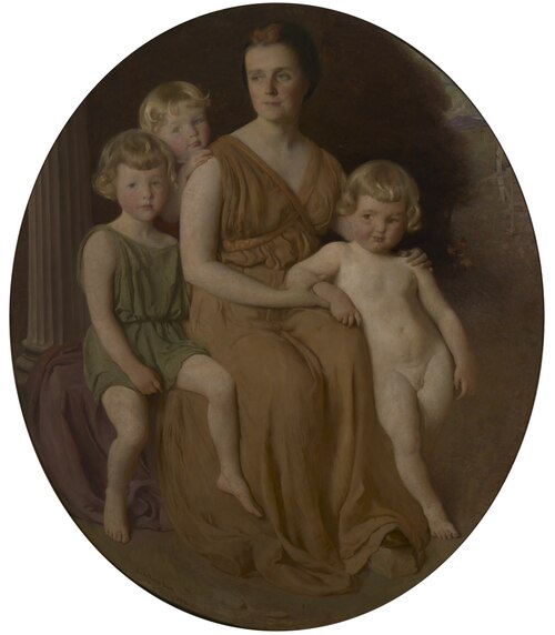 Portrait of Mrs. John J. Albright and Children, 1902, George de Forest Brush