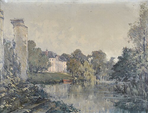 Château dans un paysage, 1900, Georges William Thornley