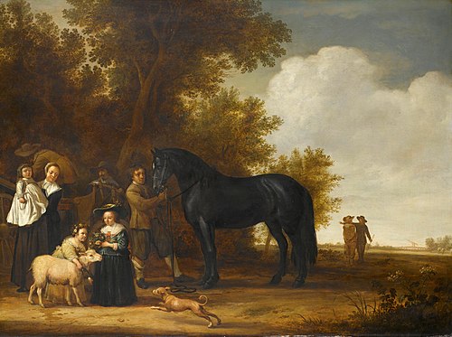 Group portrait in a landscape, 1639, Jacob Cuyp