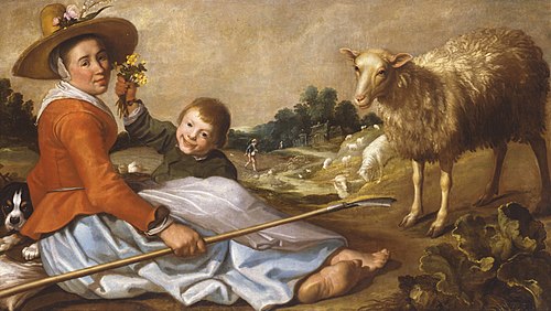 Herderin met kind in een landschap, 1627, Jacob Cuyp