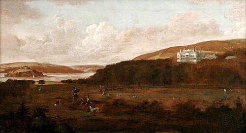 A View of Mount Edgcumbe from Cremyll, 1680, Gerard Edema
