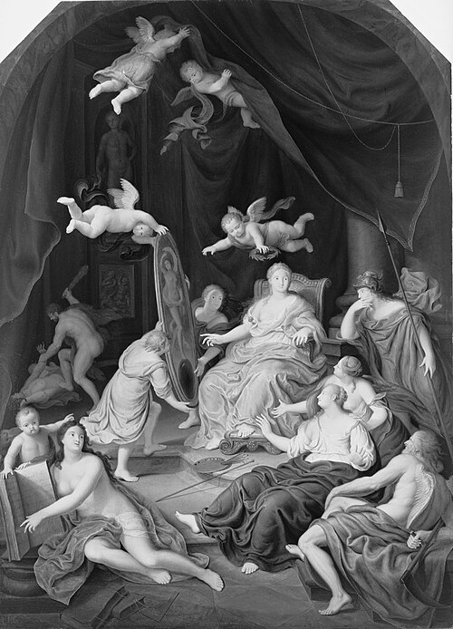 Allegorie op de schilderkunst, 1714, Gerard Wigmana