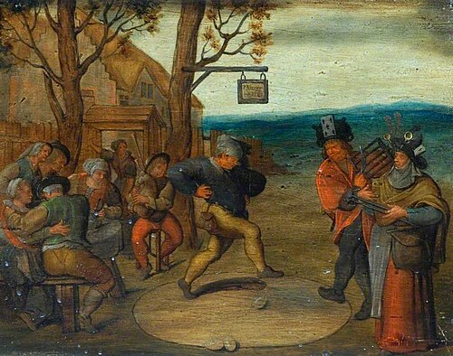 Peasants with a Man Dancing, , Maarten de Vos