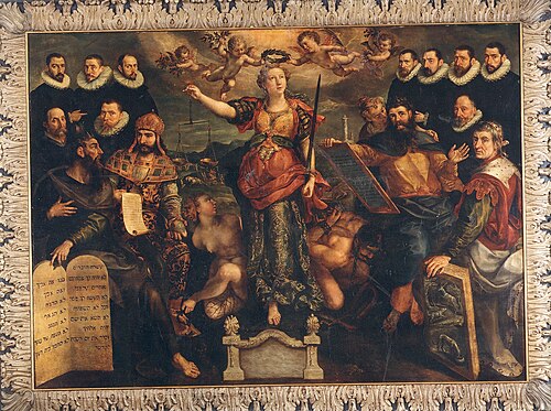The Tribunal of the Brabant Mint in Antwerp, 1594, Maarten de Vos