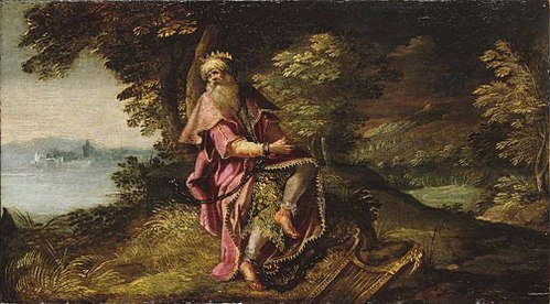 Le roi Manassé en exil, , Maarten de Vos