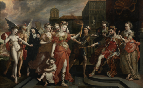 The Calumny of Apelles, 1594, Maarten de Vos