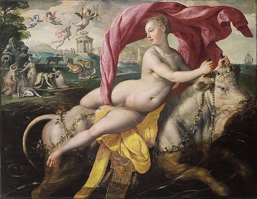 L'enlèvement d' Europe, 1590, Maarten de Vos
