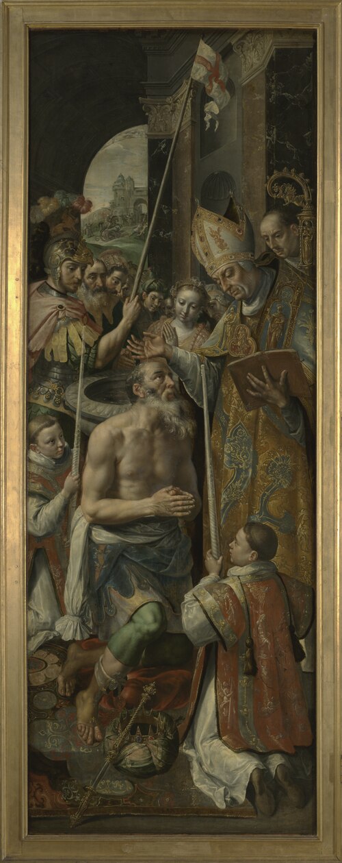 Baptism of the King of Silene, 1590, Maarten de Vos