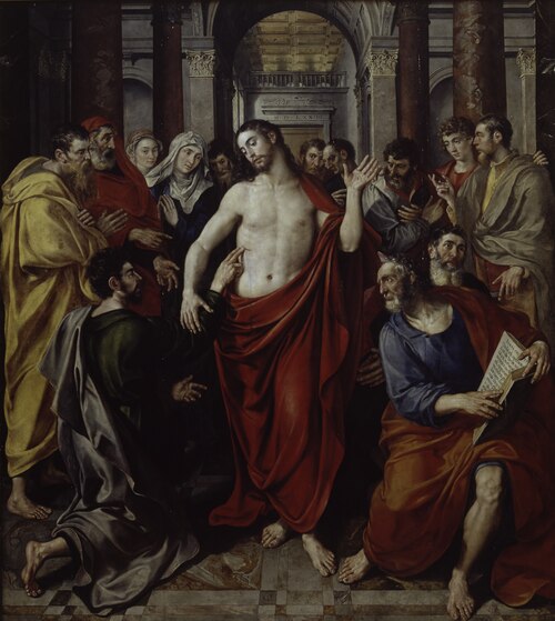 Incredulity of Saint Thomas, 1574, Maarten de Vos