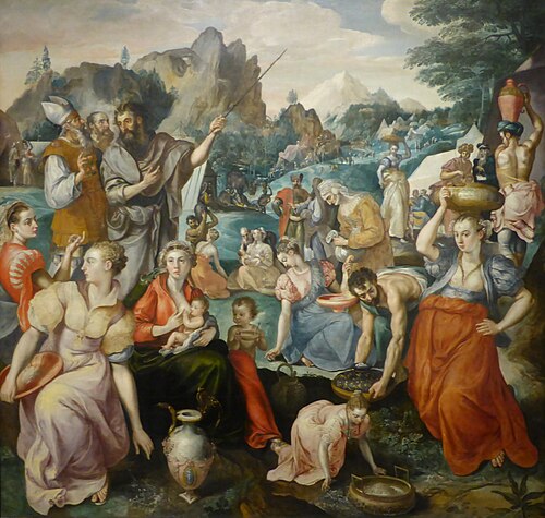 Gathering of manna, 1570, Maarten de Vos