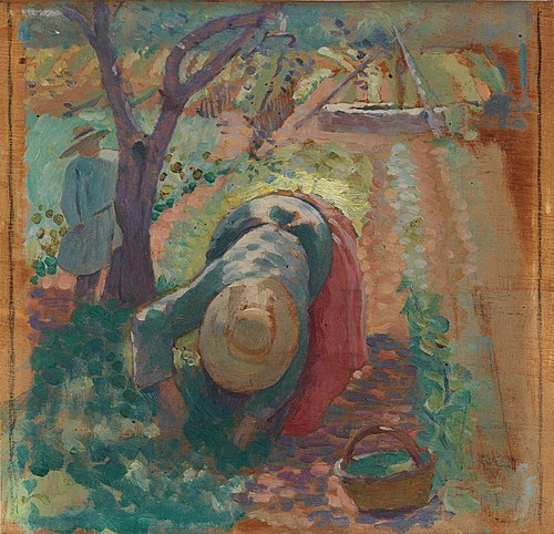 Woman Harvesting Vegetables, 1892, Henri-Edmond Cross