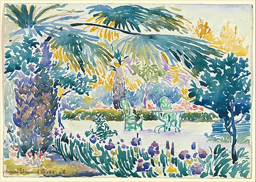 Garden of the Painter at Saint Clair, 1908, Henri-Edmond Cross