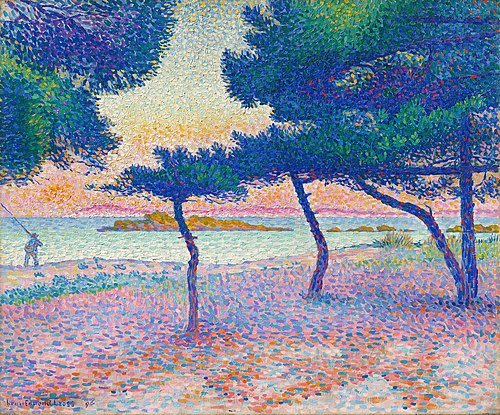 La plage de Saint-Clair, 1896, Henri-Edmond Cross