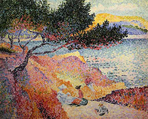 La Plage de Saint-Clair, 1906, Henri-Edmond Cross