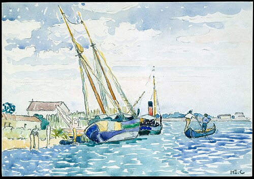 Marine Scene (Boats near Venice), 1903, Henri-Edmond Cross