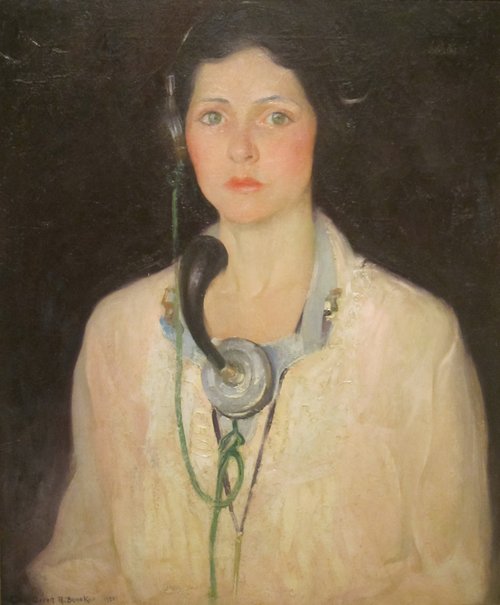 Telephone Operator (A Weaver of Public Thought), 1921, Gerrit Beneker