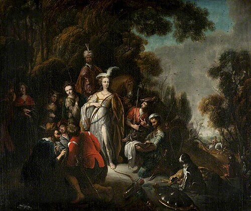 Meleager Presents the Calydonian Boar to Atalanta, 1673, Gerrit de Wet