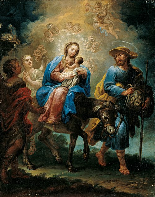 Flight into Egypt, 1737, Gerónimo Antonio de Ezquerra