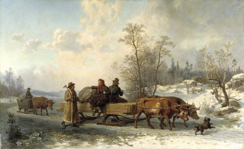 Peasants from Sorunda on their Way to Stockholm, 1862, Nils Anderson