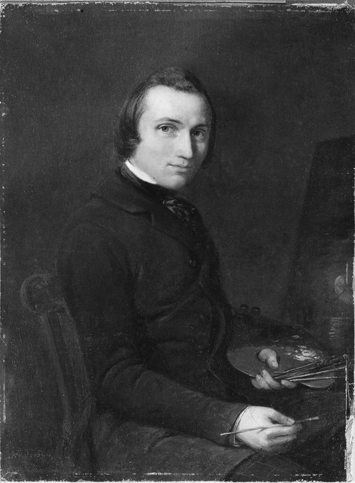 Marcus Larson (1825-1864), artist, married to Adelaide Roos, 1849, Nils Anderson