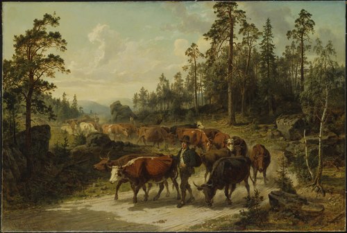 Driving Cattle in Småland, 1863, Nils Anderson