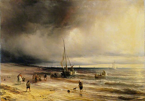 A Dutch Coast Scene, 1846, Théodore Gudin