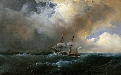 Marine par temps d'orage, 1837, Théodore Gudin