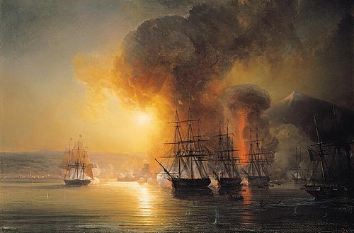Bombardement de St Jean d Ulloa en 1838 devant Veracruz, 1839, Théodore Gudin